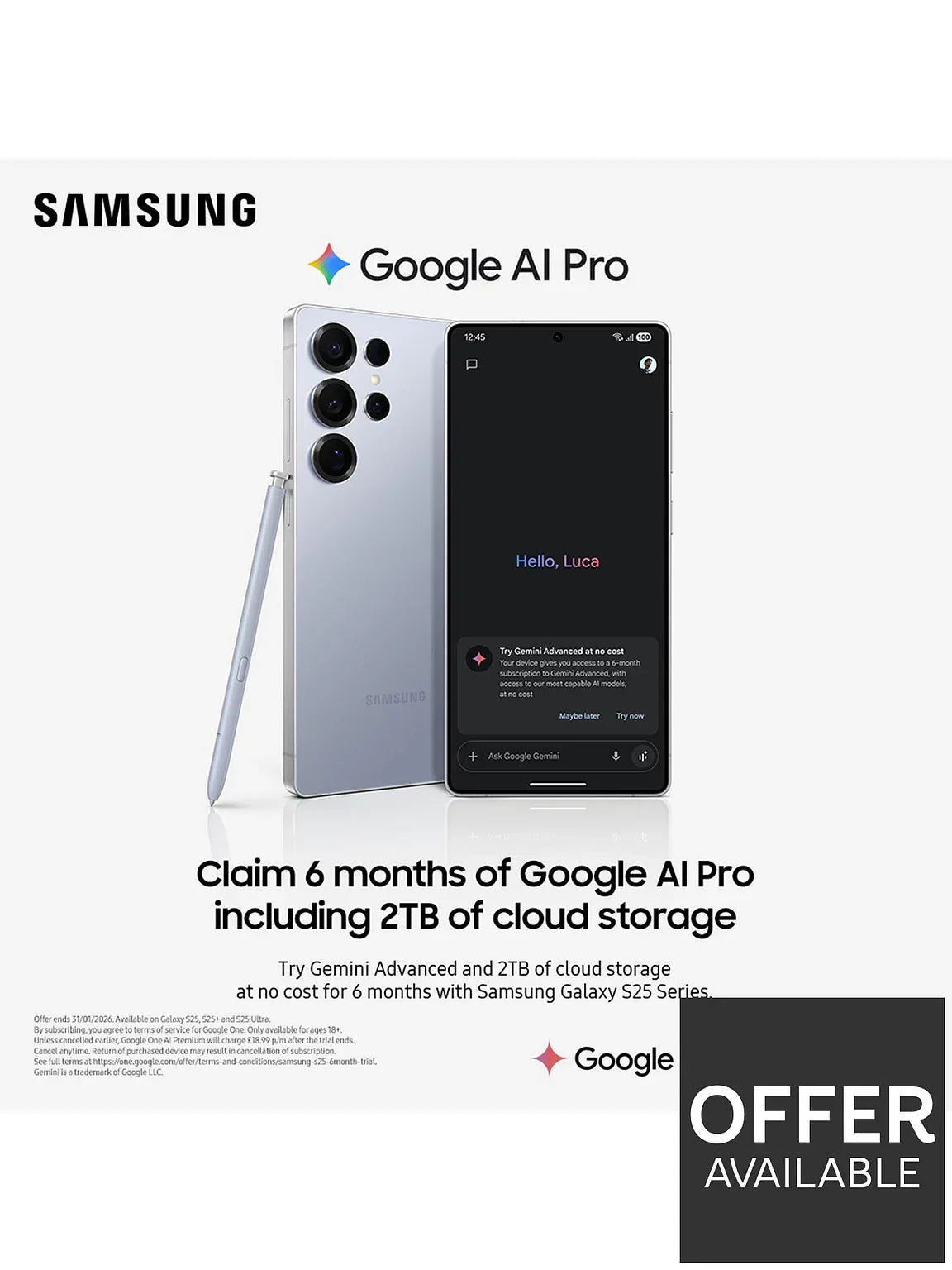 Samsung Galaxy S25 Ultra 5G, with Galaxy AI